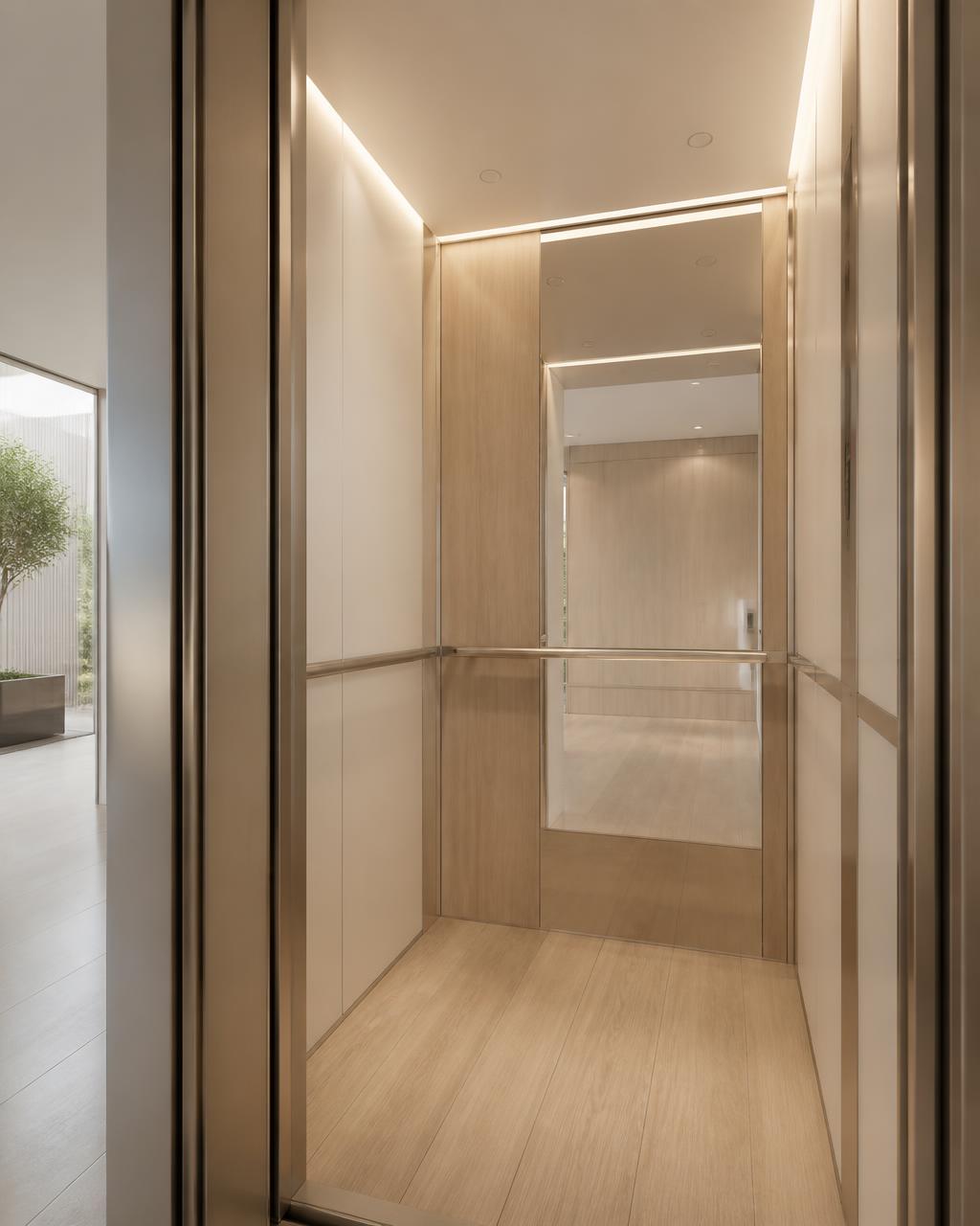 Modern Minimal villa elevator design